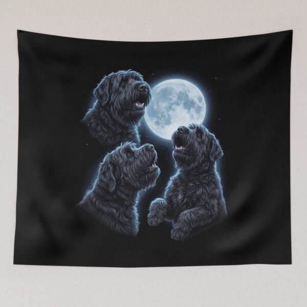 Item preview, Black Russian Terrier Howling Moon Art Dog Owner designed and sold by TerryConnells.