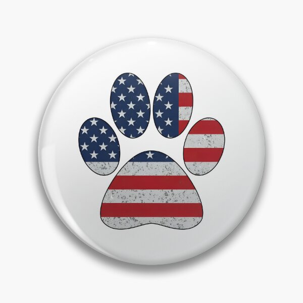 Item preview, Vintage American Flag Dog Paw designed and sold by OlyvieArt.