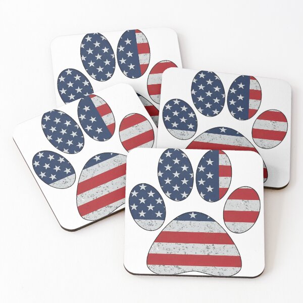Item preview, Vintage American Flag Dog Paw designed and sold by OlyvieArt.