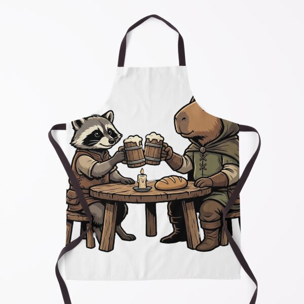 Item preview, Medieval Raccoon And Capybara Tavern designed and sold by Art by Debasish.