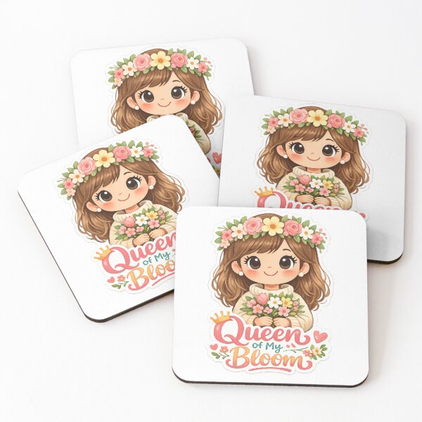 Item preview, Queen of My Bloom Sticker — Mothers Day Gift Floral Crown Kawaii Girl Spring Flowers Cottagecore Self Love Decal designed and sold by CosyCush.