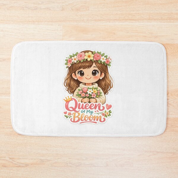 Item preview, Queen of My Bloom Sticker — Mothers Day Gift Floral Crown Kawaii Girl Spring Flowers Cottagecore Self Love Decal designed and sold by CosyCush.