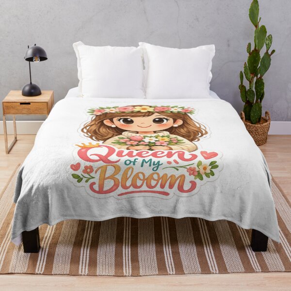 Item preview, Queen of My Bloom Sticker — Mothers Day Gift Floral Crown Kawaii Girl Spring Flowers Cottagecore Self Love Decal designed and sold by CosyCush.