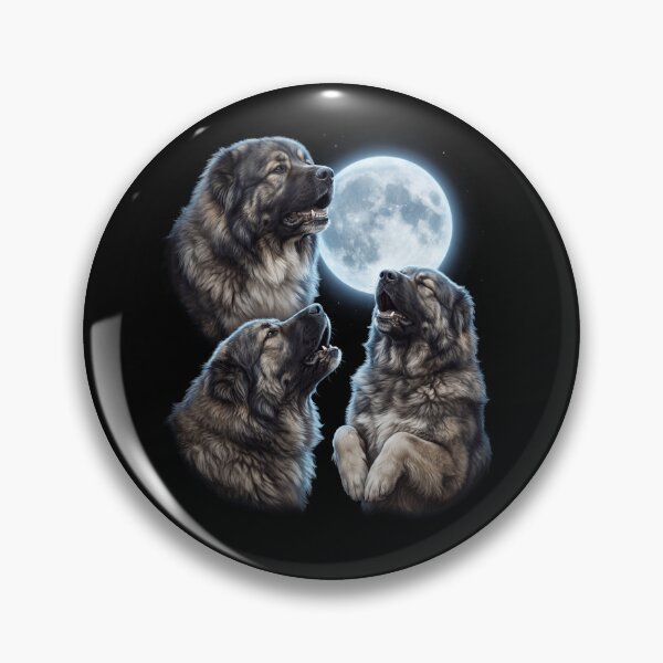 Item preview, Caucasian Shepherd Dog Howling Moon Art Dog Owner designed and sold by TerryConnells.