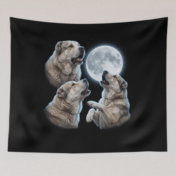 Item preview, Dueño de un perro pastor de Asia Central, arte de la luna aullante designed and sold by TerryConnells.