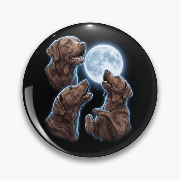 Item preview, Chesapeake Bay Retriever Howling Moon Art Dog Owner designed and sold by TerryConnells.