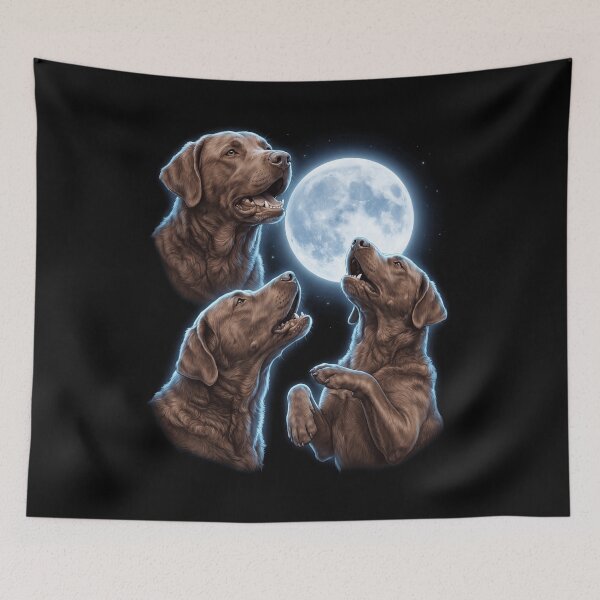 Item preview, Chesapeake Bay Retriever Howling Moon Art Dog Owner designed and sold by TerryConnells.