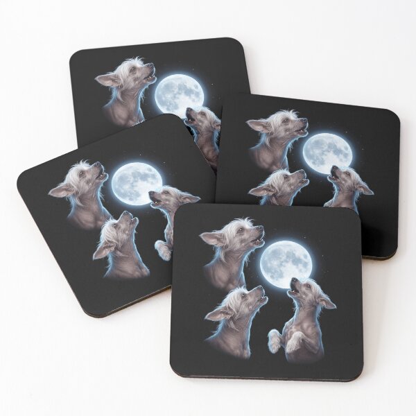 Item preview, Chinese Crested Dog Howling Moon Art Dog Owner designed and sold by TerryConnells.