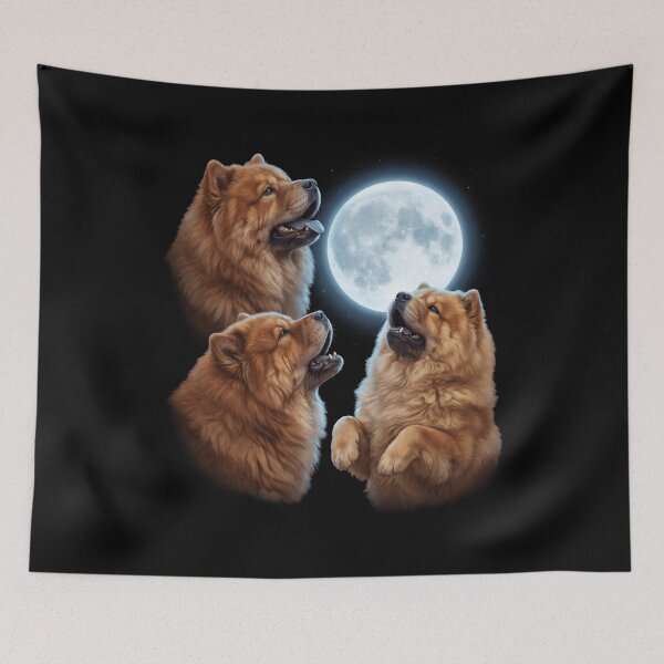 Artikelvorschau, Chow Chow Heulender Mond Kunst Hundebesitzer entworfen und verkauft von TerryConnells.