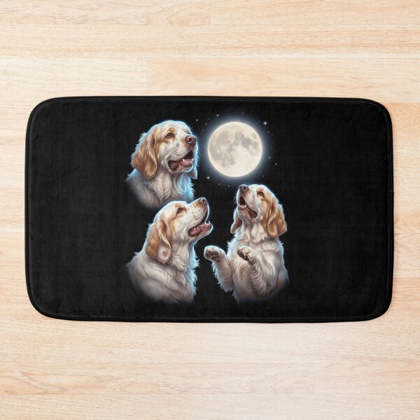 Item preview, Clumber Spaniel Howling Moon Art Dog Owner designed and sold by TerryConnells.