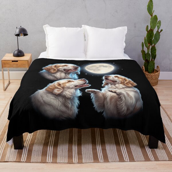 Item preview, Clumber Spaniel Howling Moon Art Dog Owner designed and sold by TerryConnells.