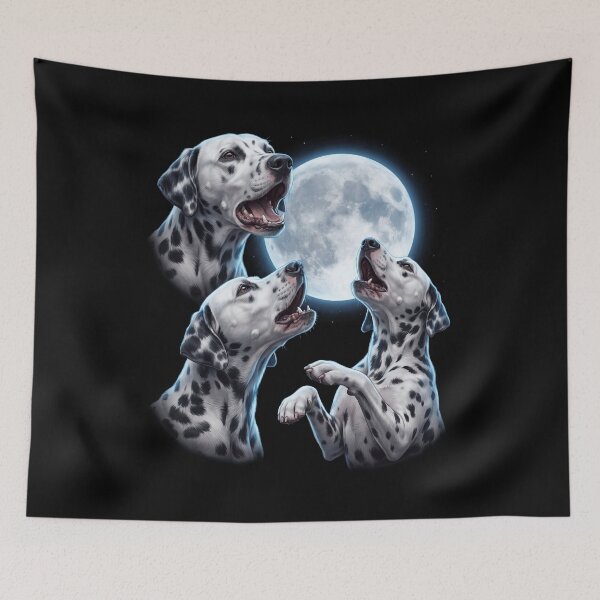 Item preview, Dalmatian Howling Moon Art Dog Owner designed and sold by TerryConnells.
