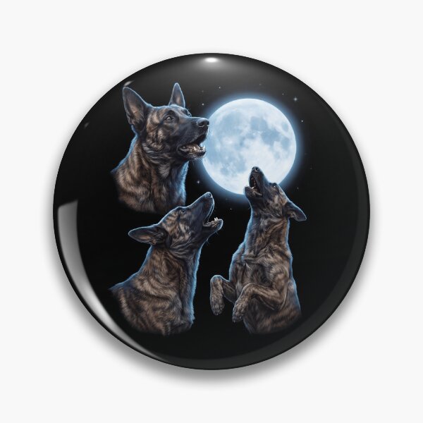 Item preview, Dutch Shepherd Howling Moon Art Dog Owner designed and sold by TerryConnells.