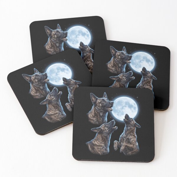 Item preview, Dutch Shepherd Howling Moon Art Dog Owner designed and sold by TerryConnells.