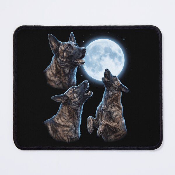 Item preview, Dutch Shepherd Howling Moon Art Dog Owner designed and sold by TerryConnells.
