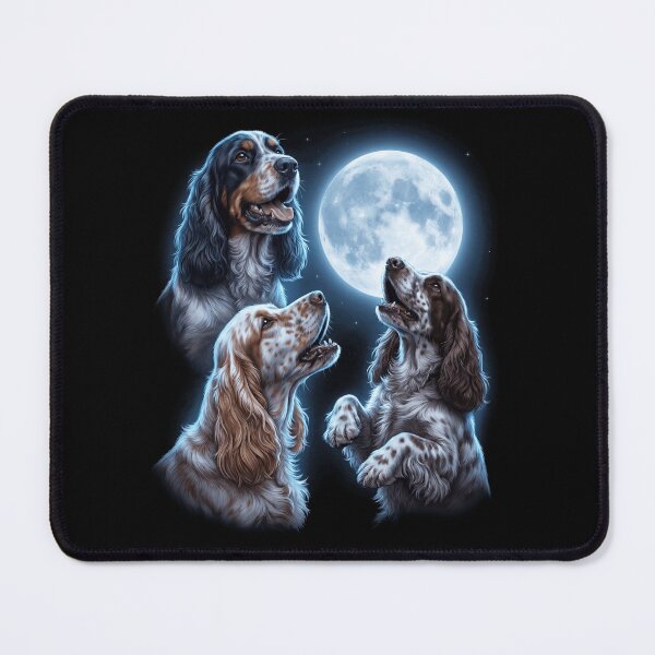 Item preview, English Cocker Spaniel Howling Moon Art Dog Owner designed and sold by TerryConnells.