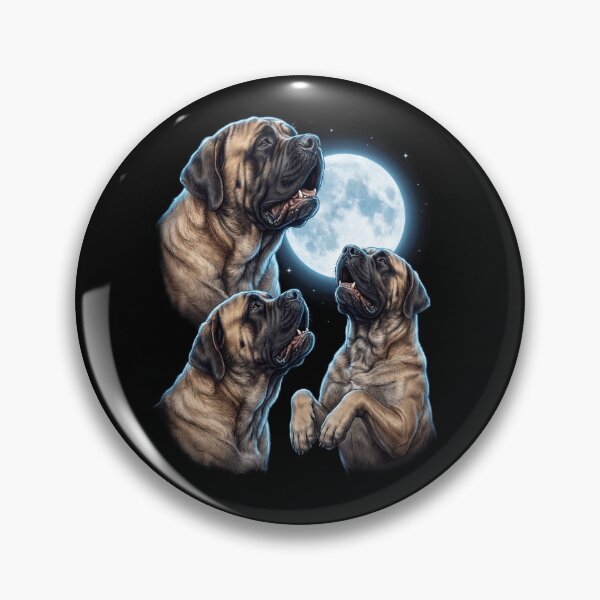 Item preview, English Mastiff Howling Moon Art Dog Owner designed and sold by TerryConnells.