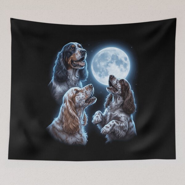 Artikelvorschau, Englischer Cocker Spaniel, der den Mond heult – Kunst, Hundebesitzer entworfen und verkauft von TerryConnells.