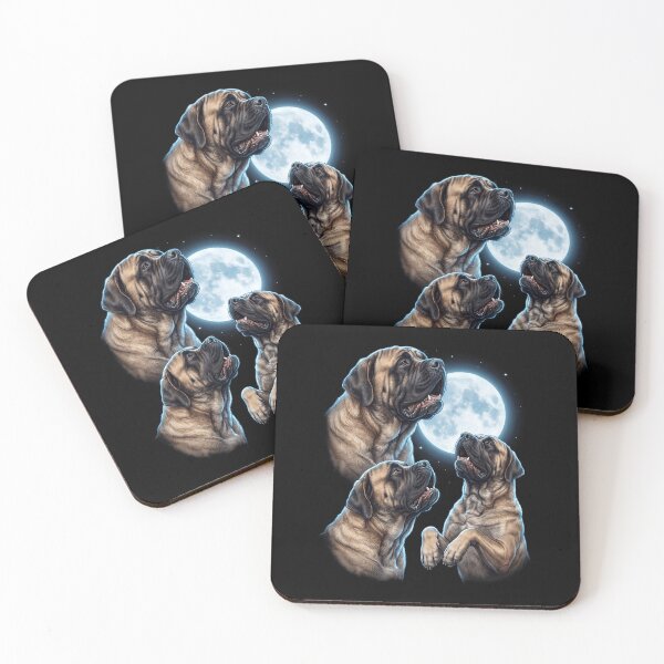 Item preview, English Mastiff Howling Moon Art Dog Owner designed and sold by TerryConnells.