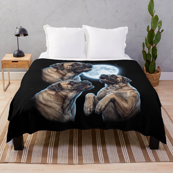 Artikelvorschau, Englischer Mastiff heult Mond Kunst Hundebesitzer entworfen und verkauft von TerryConnells.