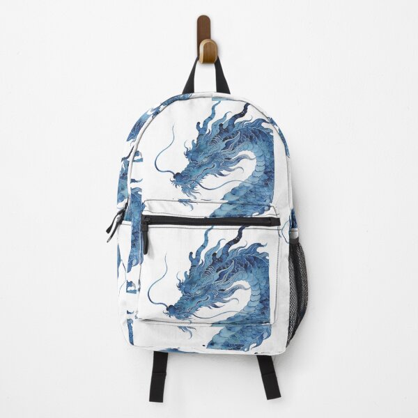 Item preview, Indigo Dragon Illustration – Traditional Asian Myth Watercolor Art designed and sold by KiraChie.