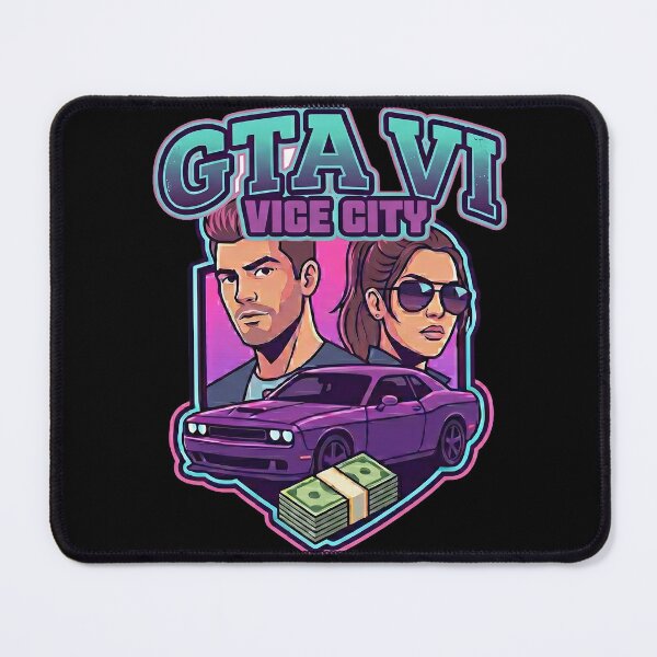 Item preview, GTA VI Inspired Minimalist Lucia & Jason designed and sold by Glitch Forge.