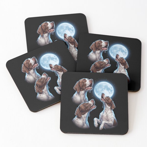 Item preview, English Pointer Howling Moon Art Dog Owner designed and sold by TerryConnells.