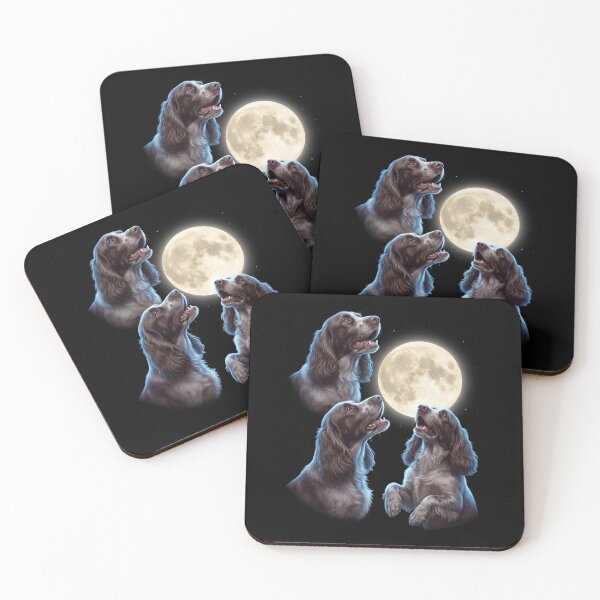 Item preview, Field Spaniel Howling Moon Art Dog Owner designed and sold by TerryConnells.