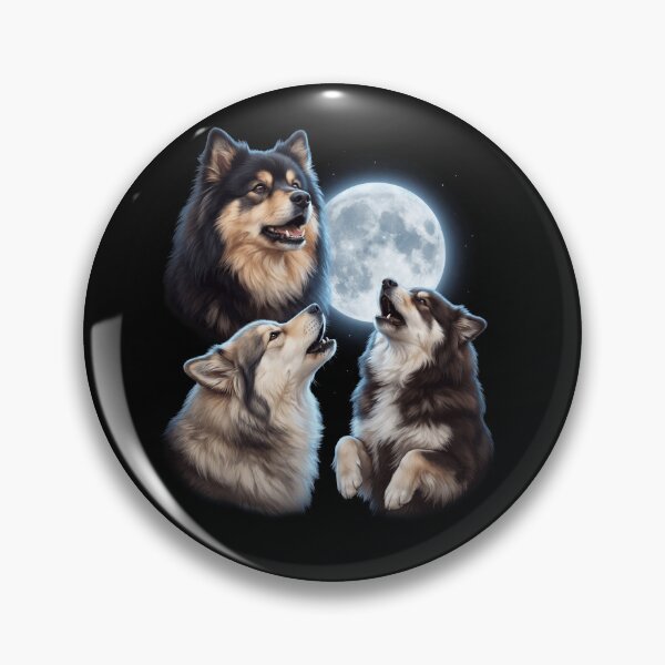 Item preview, Finnish Lapphund Howling Moon Art Dog Owner designed and sold by TerryConnells.