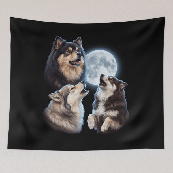 Item preview, Finnish Lapphund Howling Moon Art Dog Owner designed and sold by TerryConnells.