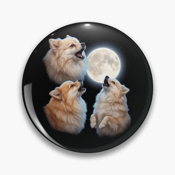 Item preview, German Spitz Howling Moon Art Dog Owner designed and sold by TerryConnells.