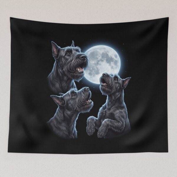 Item preview, Giant Schnauzer Howling Moon Art Dog Owner designed and sold by TerryConnells.