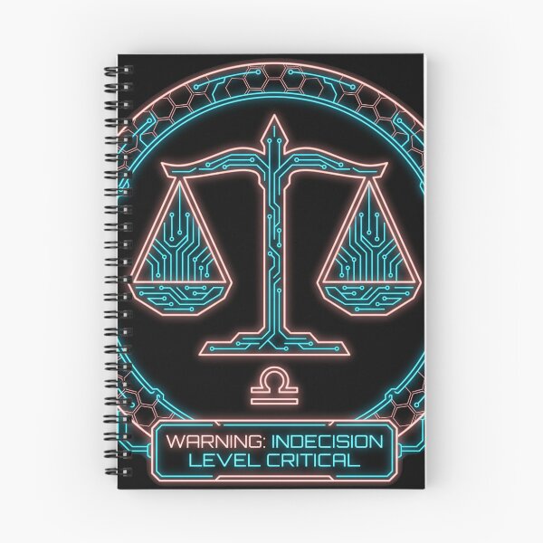 Item preview, Libra Cyberpunk Zodiac Warning Indecision Critical Funny Astrology Design designed and sold by StillWildink.