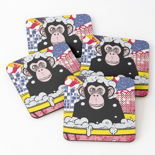 Item preview, Pop Art Monkey in Bathtub designed and sold by lautir.