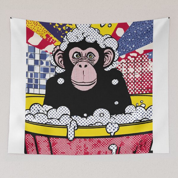 Item preview, Pop Art Monkey in Bathtub designed and sold by lautir.