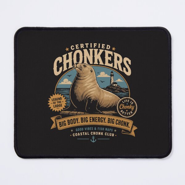 Item preview, Certified Chonkers Funny Sea Lion Vintage Coastal Animal Design designed and sold by kiralynstration.
