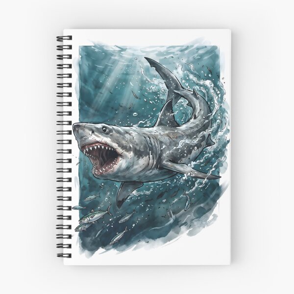 Item preview, Great White Shark Swimming In Deep Blue Ocean designed and sold by RubisLeaf.