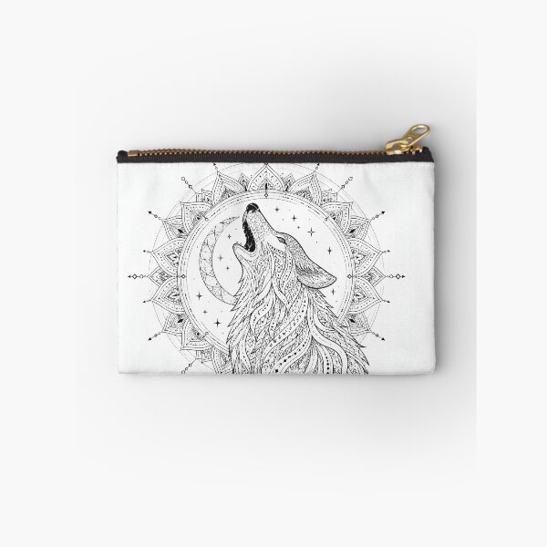 Item preview, Mystic Howling Wolf Mandala Art designed and sold by suryabumblee.