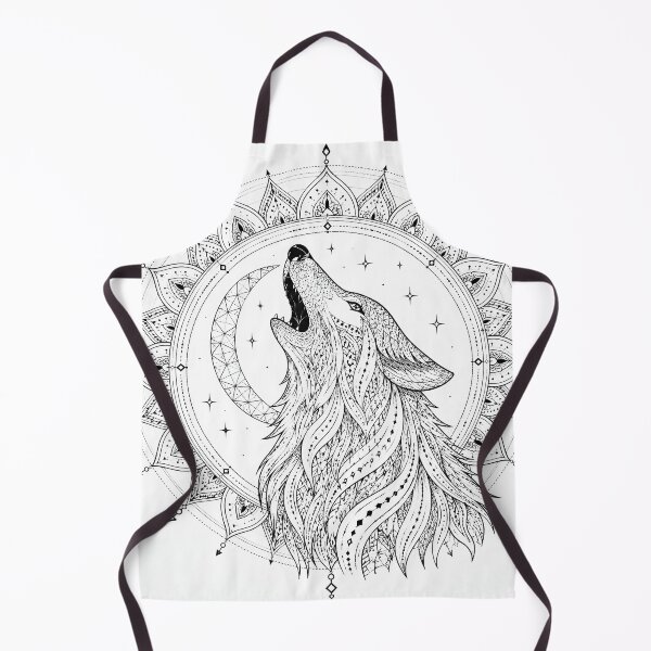 Item preview, Mystic Howling Wolf Mandala Art designed and sold by suryabumblee.