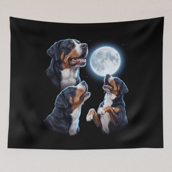 Item preview, Greater Swiss Mountain Dog Howling Moon Art Dog Owner designed and sold by TerryConnells.