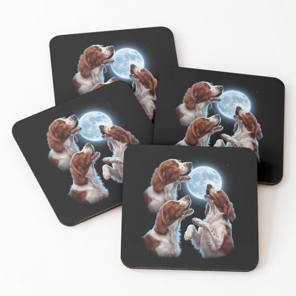 Item preview, Irish Red And White Setter Howling Moon Art Dog Owner designed and sold by TerryConnells.