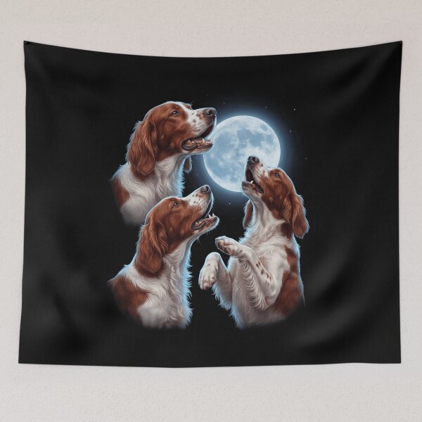 Item preview, Irish Red And White Setter Howling Moon Art Dog Owner designed and sold by TerryConnells.