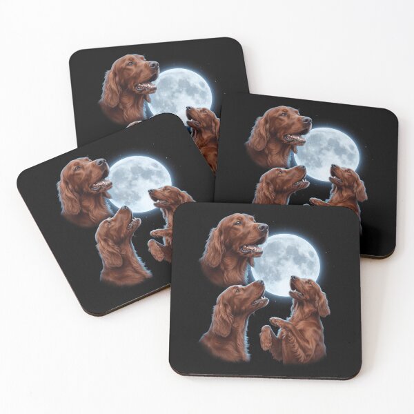 Item preview, Irish Setter Howling Moon Art Dog Owner designed and sold by TerryConnells.