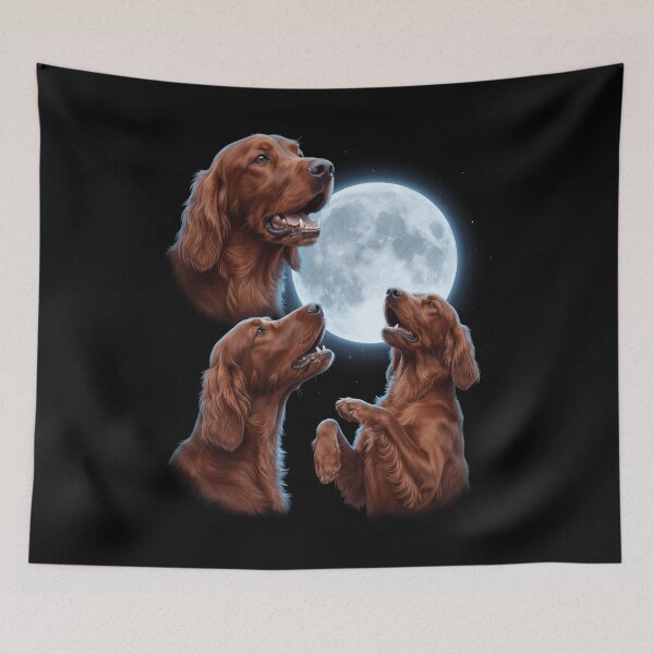 Item preview, Irish Setter Howling Moon Art Dog Owner designed and sold by TerryConnells.