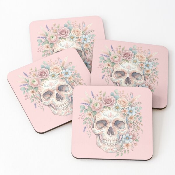 Item preview, Boho Floral Skull Design for Free Spirit Hippie Style Lovers designed and sold by Im-Ara.