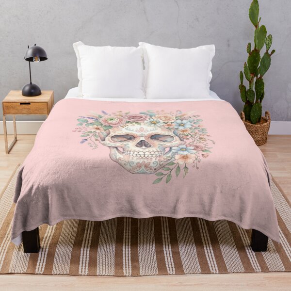 Item preview, Boho Floral Skull Design for Free Spirit Hippie Style Lovers designed and sold by Im-Ara.