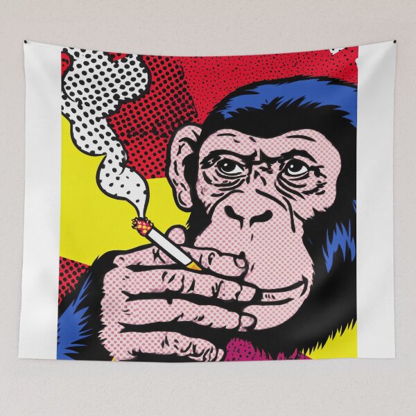 Item preview, Pop Art Smoking Chimpanzee designed and sold by lautir.