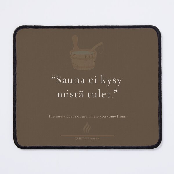 Item preview, The Sauna Does Not Ask - Quietly Finnish Minimalist Nordic Print designed and sold by QuietlyFinnish.