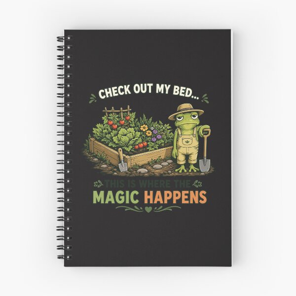 Item preview, Funny Frog Gardener Check Out My Bed Garden Humor Design designed and sold by kiralynstration.