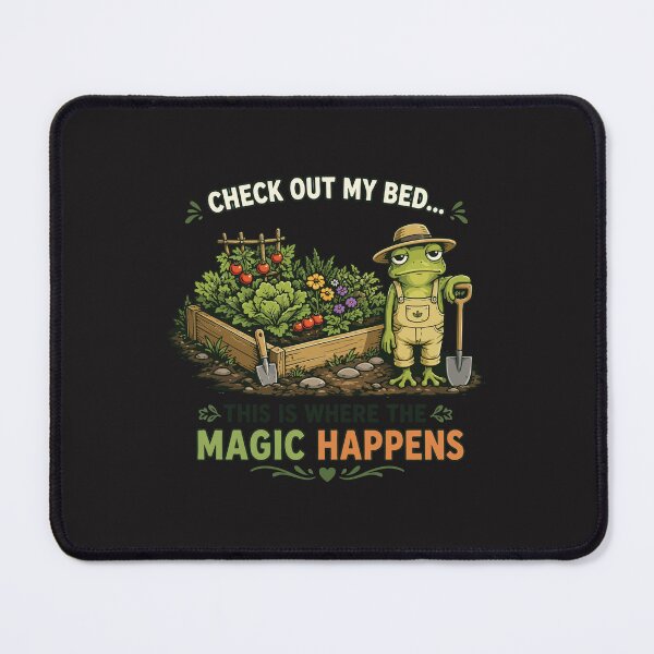 Item preview, Funny Frog Gardener Check Out My Bed Garden Humor Design designed and sold by kiralynstration.